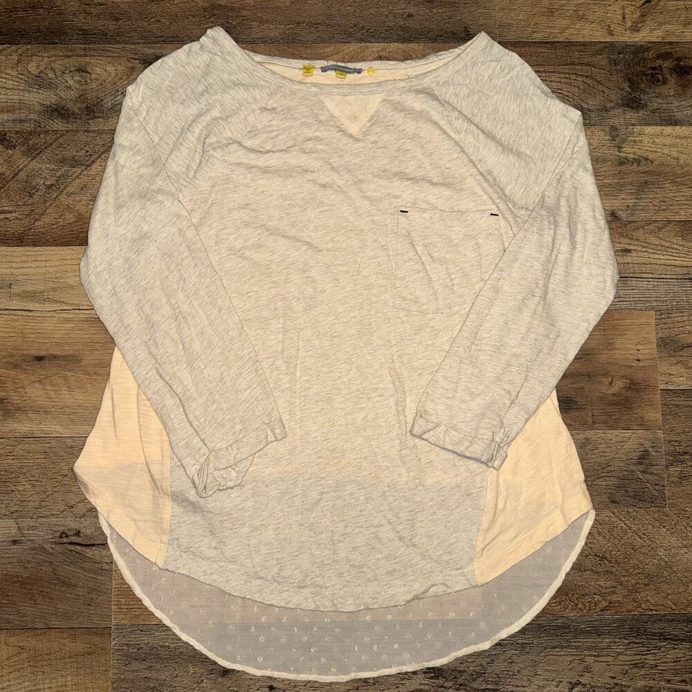 Little Yellow Button Anthropologie Women’s Medium Long Sleeve Top Flow Boho